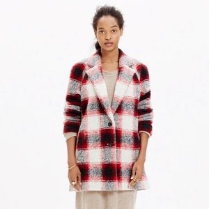 Madewell Depot Cocoon Plaid Coat